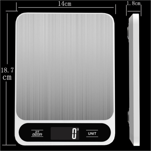 Báscula Digital De Cocina Para Alimentos De 10 Kg, Báscula D