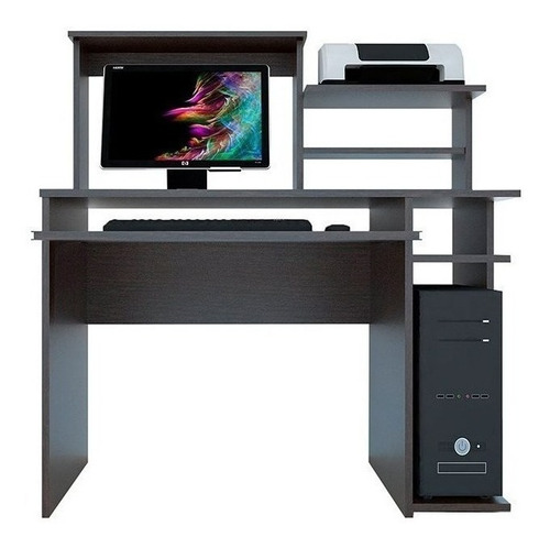 Escritorio Mosconi 709 melamina de 101cm x 121cm x 45cm wengue