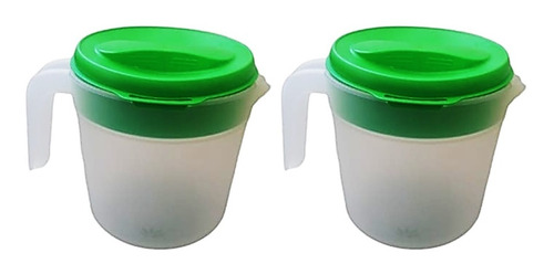 Jarras Con Tapa Plástico Resistente Apilable 3 Lit 2 Pzas