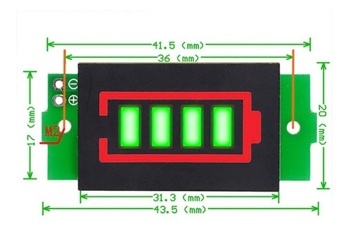Indicador De Batería Litio Ajustable 1s A 8s Verde Lipo