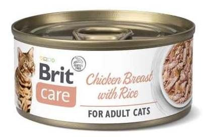 Brit Care Pate Pechuga Pollo Con Arroz 70g Para Gatos