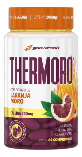 Termogênico Thermoro Cafeína 60un Sabor Laranja Bodyaction