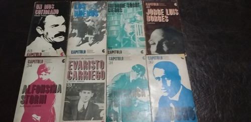 Lote 8 Libros De Autores Argentinos En Coleccion Capitulo