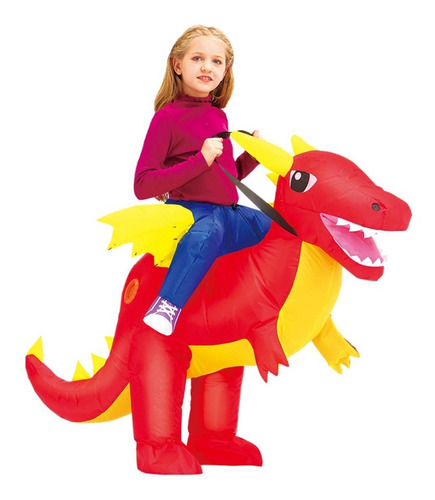 Imagen 2 de 7 de Disfraz Inflable Dinosaurio Para Niños Halloween