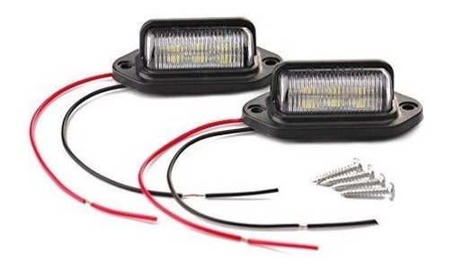 Czc Auto 2 Piezas 12 V Led Luz De Placa De Matricula Exterio