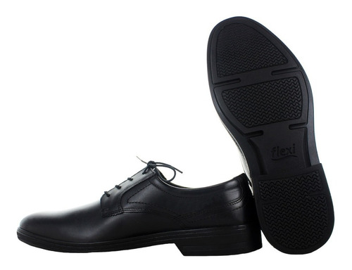 Imagen 4 de 6 de Flexi Zapato Choclo Negro Piel Para Hombre 74610