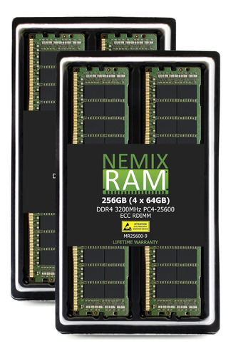 Nemix Ram 256 Gb (4 X 64 Gb) Ddrpcrx4 Ecc Rdimm Memoria Rack