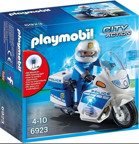 Playmobil Policia En Moto Con Luz