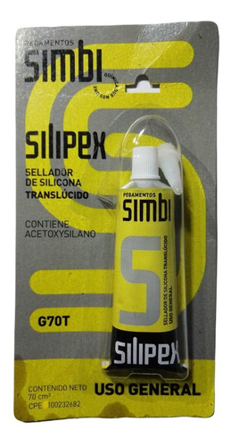 Sellador De Silicona Silipex Translúcido De 70 Cm3  Simbi