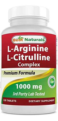 Best Naturals Arginina Citruline Complex 1000 Mg 120 Tableta