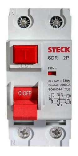 Disyuntor Diferencial Bipolar 2x63 30ma Iram Steck  E. D. B.