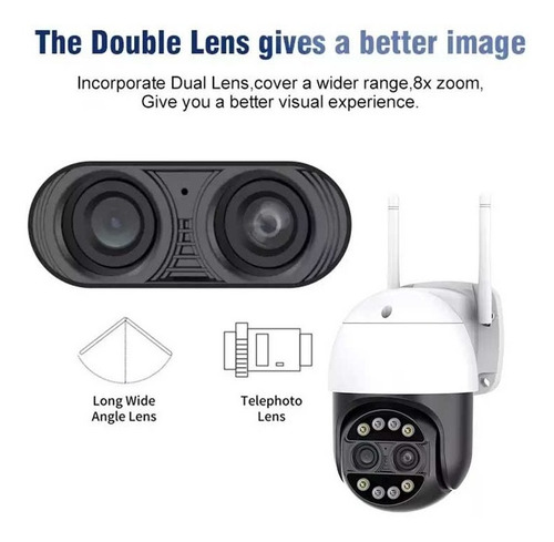 Imagen 9 de 9 de Cámara Ip Wifi Dual 8mp Zoom Hibrido X8 App Icsee