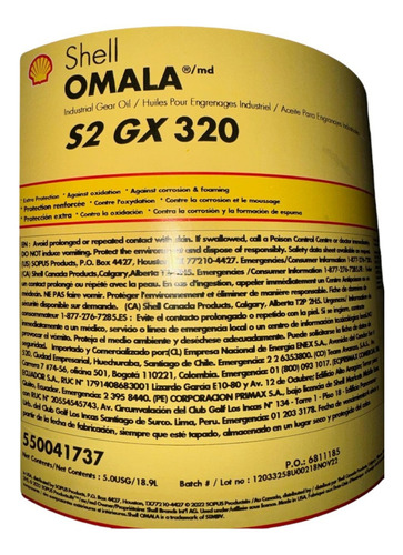 Shell Aceite Omala S2 Gx 320