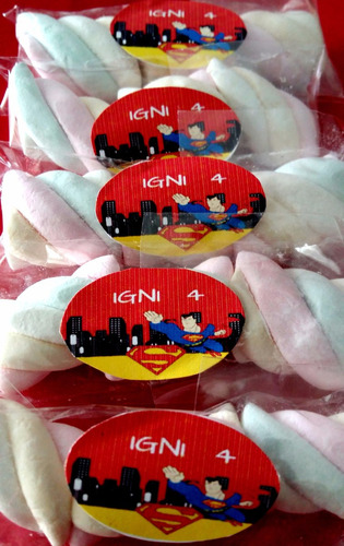 Candy Bar Superman - Superhéroes !! 10 Chicos/70 Golosinas