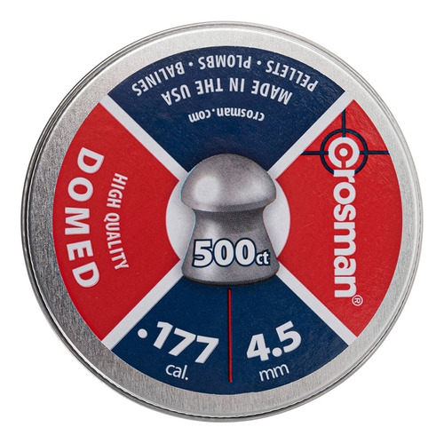 Diábolos Redondos Dommed Crosman Cal. 4.5 Mm Lata 500 Pzas.