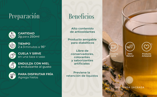 Té Verde Mahal 200gr Molienda Sagrada