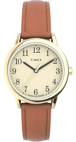 Reloj Timex Easy Reader Para Mujer De 30 Mm - Correa Marrón 