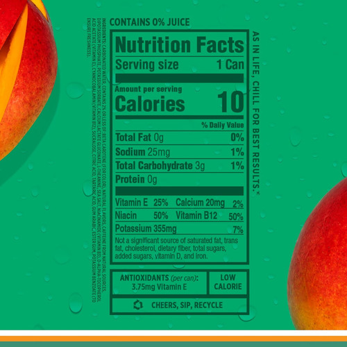 Sparkling Ice +energy Maximum Mango 12pk. Bebidas Energética