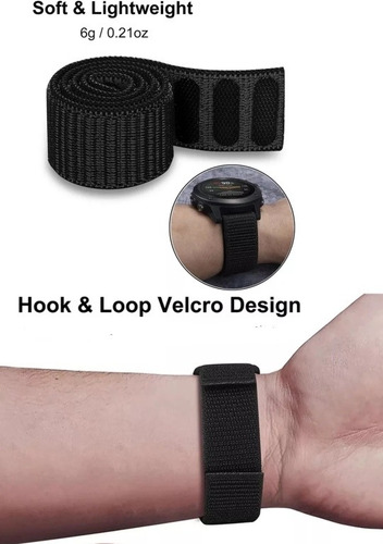 Imagen 2 de 6 de Mallas Para Amazfit Gtr, Stratos, Y Otros De 22mm Con Belcro