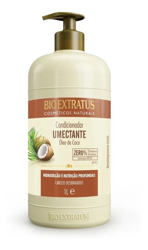 Condicionador Umectante Óleo De Coco Bio Extratus 1 Litro