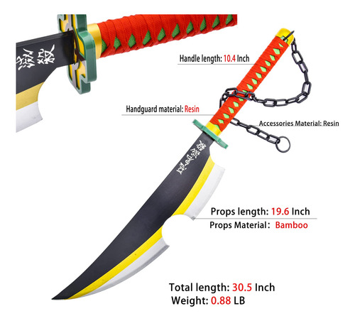 Cosplay Foam Props Sword Tengen Uzui Demon Slayer Anime