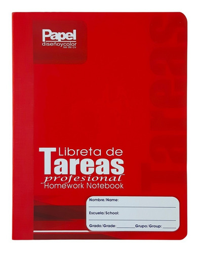 Libreta De Tareas Profesional Padi Bilingue  48 Hojas Cosido