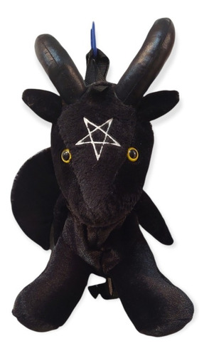 Mochila Baphomet Baphy / Mochila Cabra Negra De Peluche