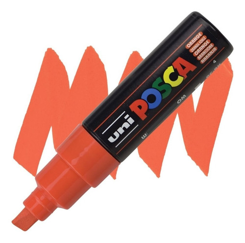 Marcador Posca 8k por unidade (8 mm) - 34 cores disponíveis na cor laranja
