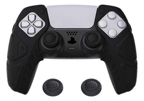 Funda De Silicona Por Separado Con Tapas Para Ps5 Control Color Negro
