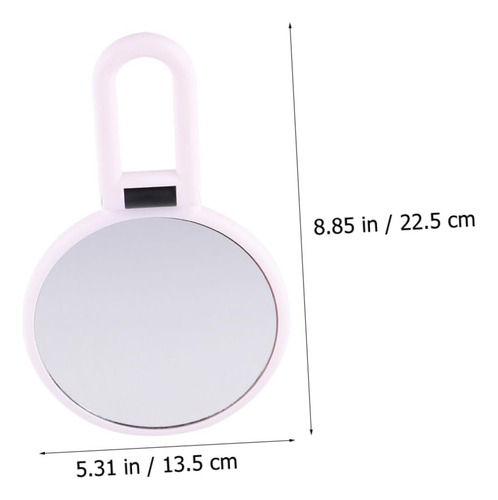 Espejo De Maquillaje Doble Cara 5x Plegable Compacto Blanco