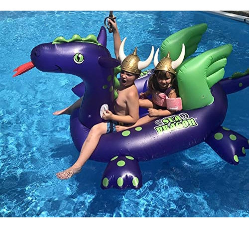 Flotador Inflable Para Montar En Piscina Swimline Giant Sea