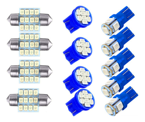 Kit De Luces Led Azules, 13 Unidades, Cúpula, Matrícula, Bom