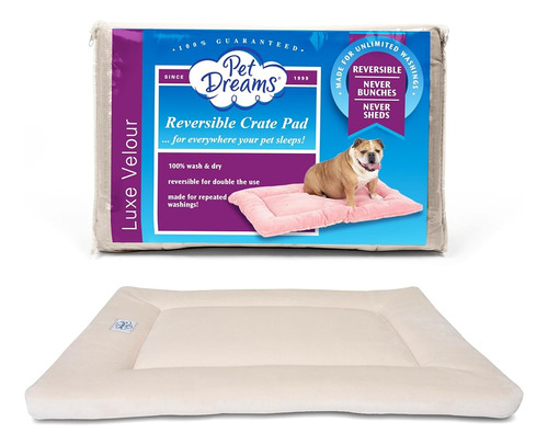 Pet Dreams Dog Crate Bed- Cama Para Perros No Tóxica, La Alm