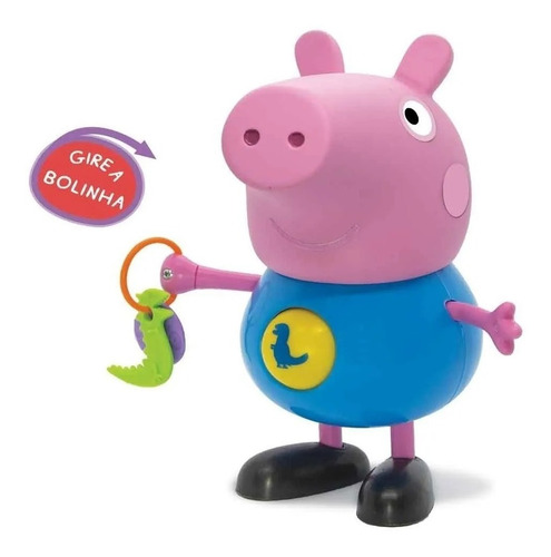 Boneco George Peppa Pig Gira Bolinha Original 24 Cm - Elka