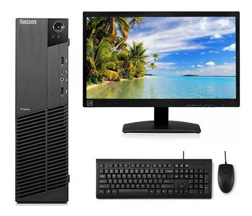 Imagem 1 de 8 de Cpu Lenovo M91 Core I3 2ªg 4gb 160gb Dvd + Monitor 20