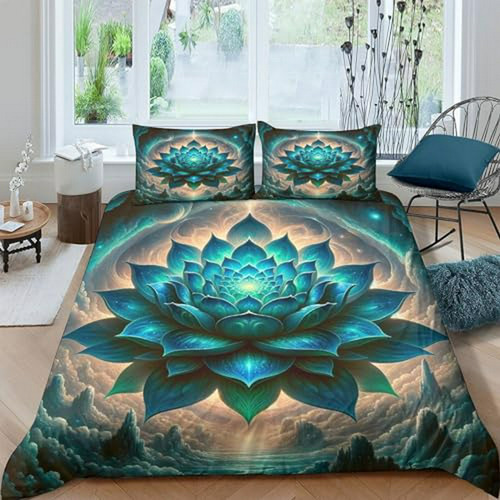 Juego De Ropa De Cama Con Diseño De Flor De Loto, Funda Nórd