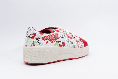 Zapatilla Lona Toy Roja Cerezas (talle 20 Al 26) Art 1146cr
