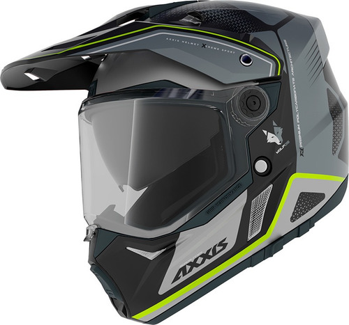 Casco Axxis Wolf Ds Adventure Cross Doble Visor Moto Delta