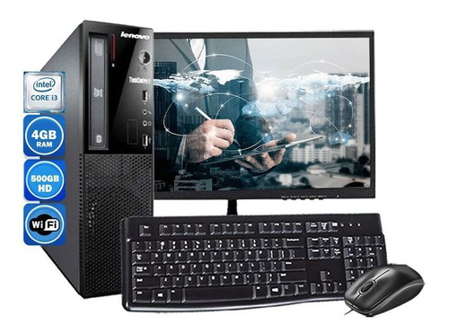 Computador Completo Lenovo Edge 72 I3 4gb Hd 500gb Wi-fi