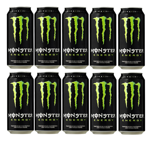 Energético Monster Energy Tradicional 473ml Kit 10uni-gamer
