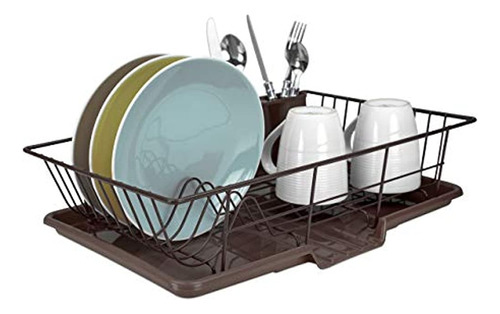 Home Basics 3piece Dish Drainer Set Bronce