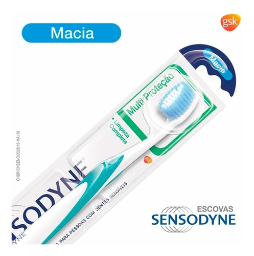 Cepillo de Dientes para Dientes Sensibles Sensodyne Multi Protection Suave 1 Unidade