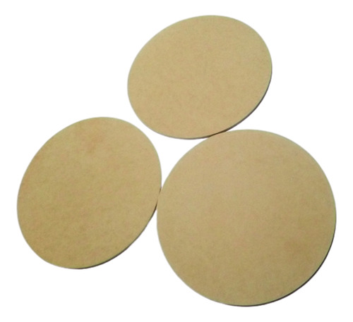 Circulo De Mdf 48 Cm Diámetro,  6 Mm Grosor  3 Pzs