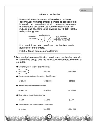 Libro Ejercicios Y Problemas Matematicos Sexto Primaria