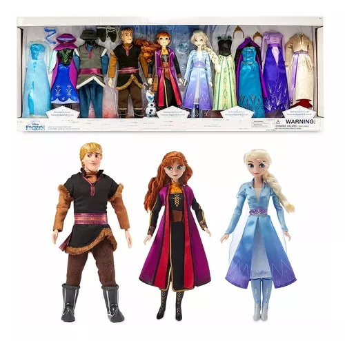 Disney Store Set Anna, Elsa Y Kristoff Cambios Ropa Frozen