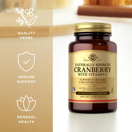 Solgar Arándano Con Vitamina C Cápsulas Vegetales 60pz