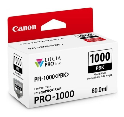 Cartucho Canon Pfi 1000 Pbk Lucia Pro 1000 Negro Fotográfico