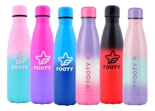 Footy Botella Termica 500ml Doble Pared De Acero Inoxidable