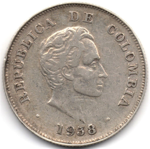 20 Centavos 1938 Plata
