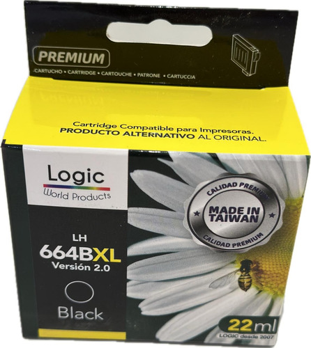 Cartucho Tinta 664bxl Version 2.0 Marca Logic